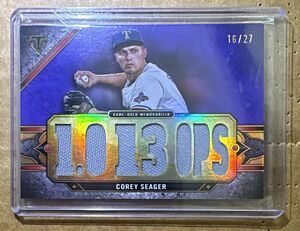 Topps 2024 Triple Threads Corey Seager Triple Threads Relics Amethyst MEM /27